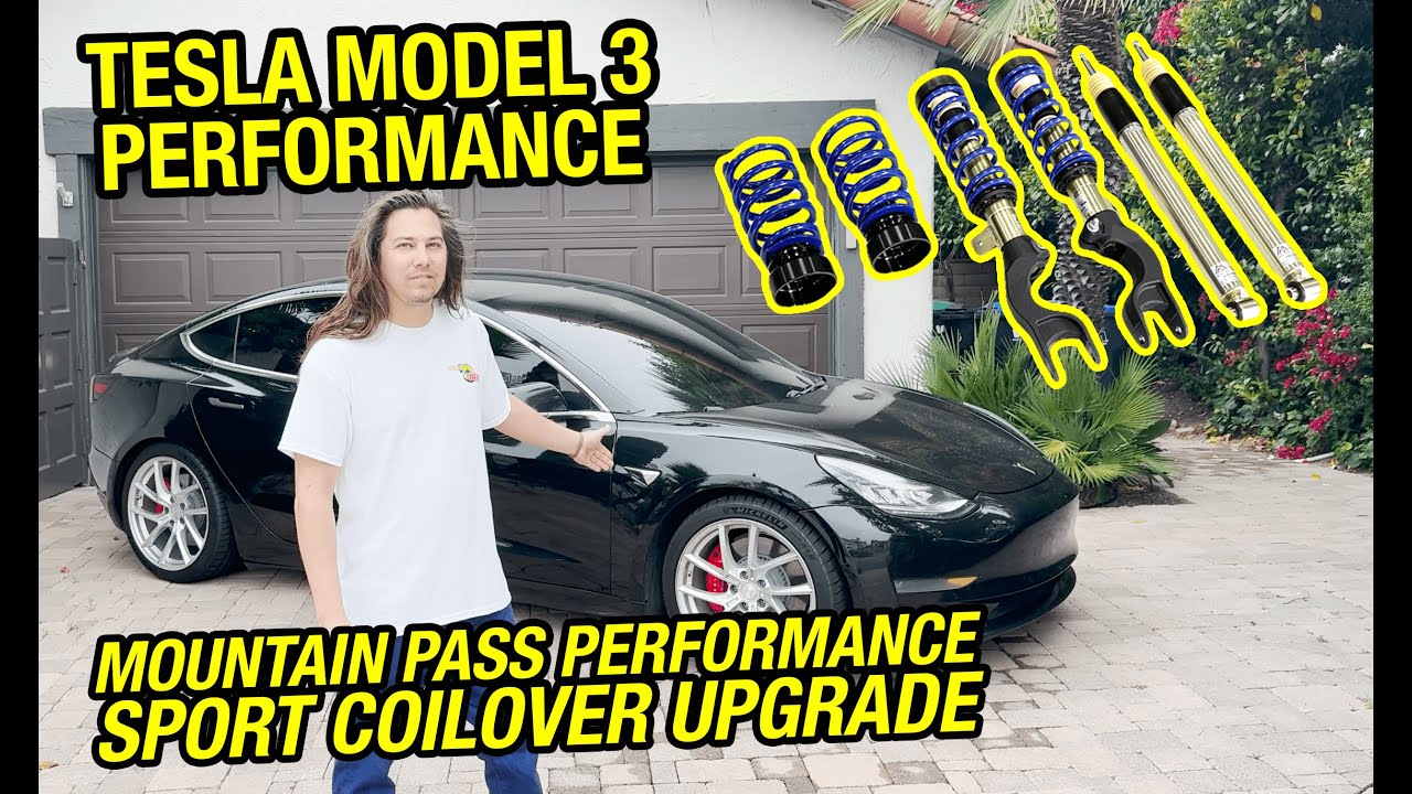 320,000 mile Tesla Model 3 Performance gets CONTROL ARMS & Mountain Pass Performance SPORT COILOVERS