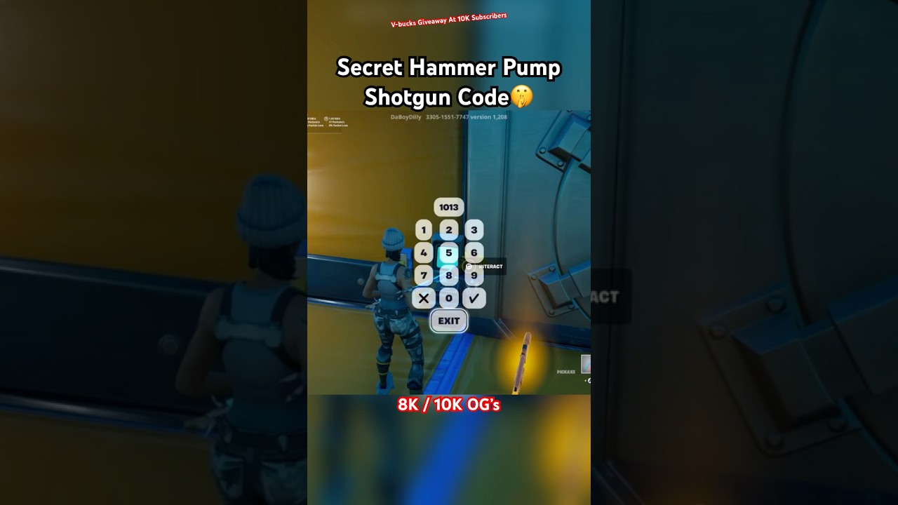 Secret Hammer Shotgun Go Goated Code🤫 #fortnite #gaming #fortnitememes