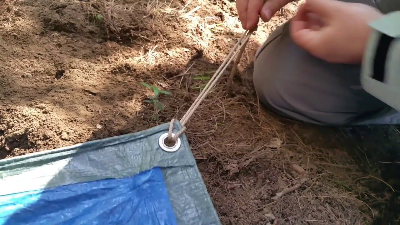 Asole con nodo sfera cinese, per il tarp