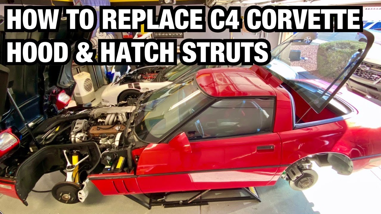 Замена стойки капота и люка Corvette C4