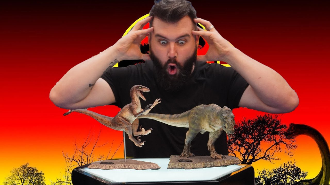Jurassic Park PVC Prime 1 Studio - Velociraptor Jump et T-Rex JP III en Coup de Coeur !