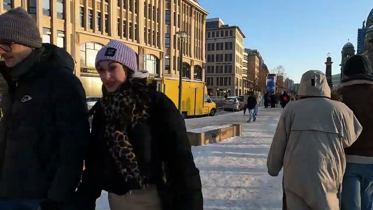 A Walk by Frozen Spree River in Berlin | Winter Walking Tour in the Snow
