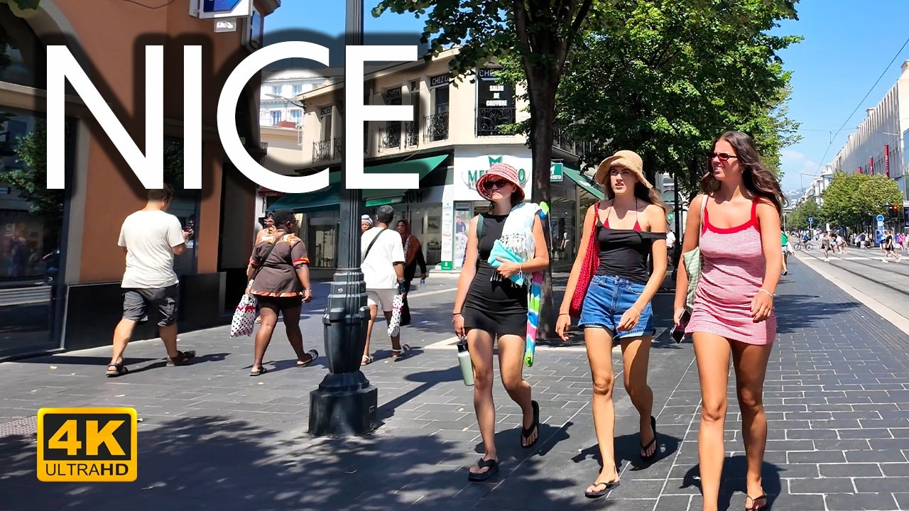NICE 4K WALKING TOUR | Avenue Jean Médecin, Shops & Basilique Notre-Dame 60FPS