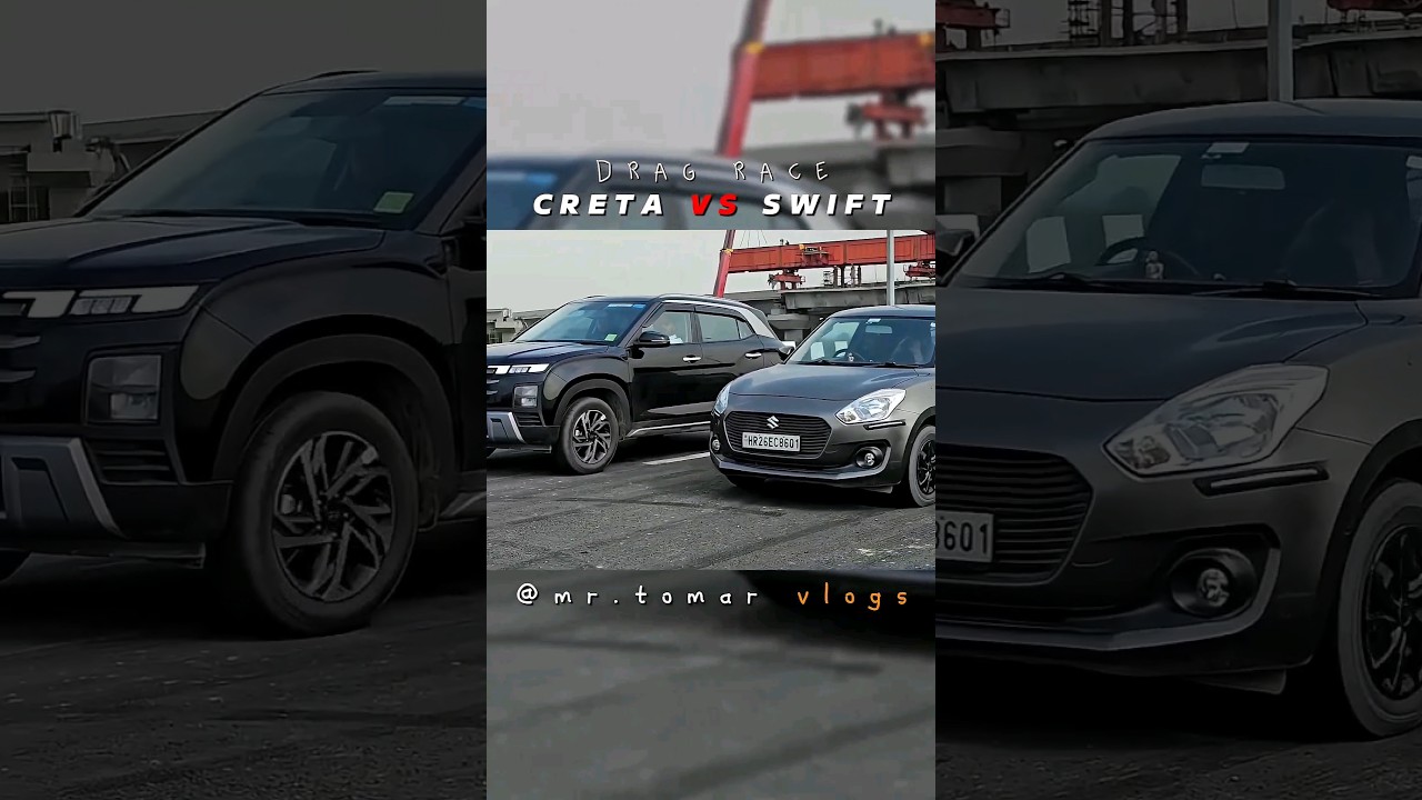 Creta 2024 Facelift and Swift 2024 Drag race