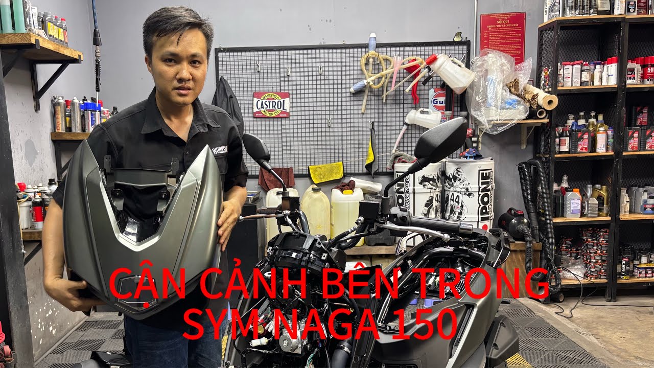 SYM NAGA 150/CẬN CẢNH BÊN TRONG / HƯỚNG DẪN THÁO DÀN ÁO NAGA 150