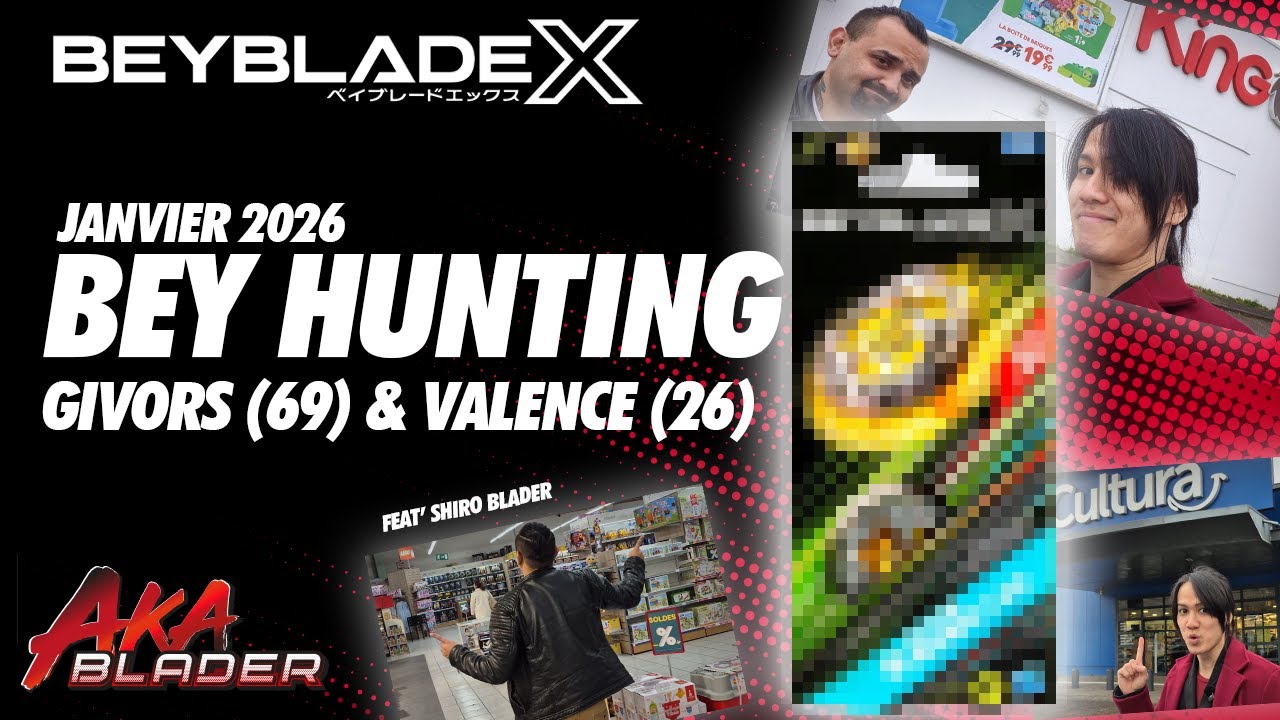 [Beyblade X] 1er Beyhunting 2026 : on fait le tour des magasins après Noël à Givors et Valence !