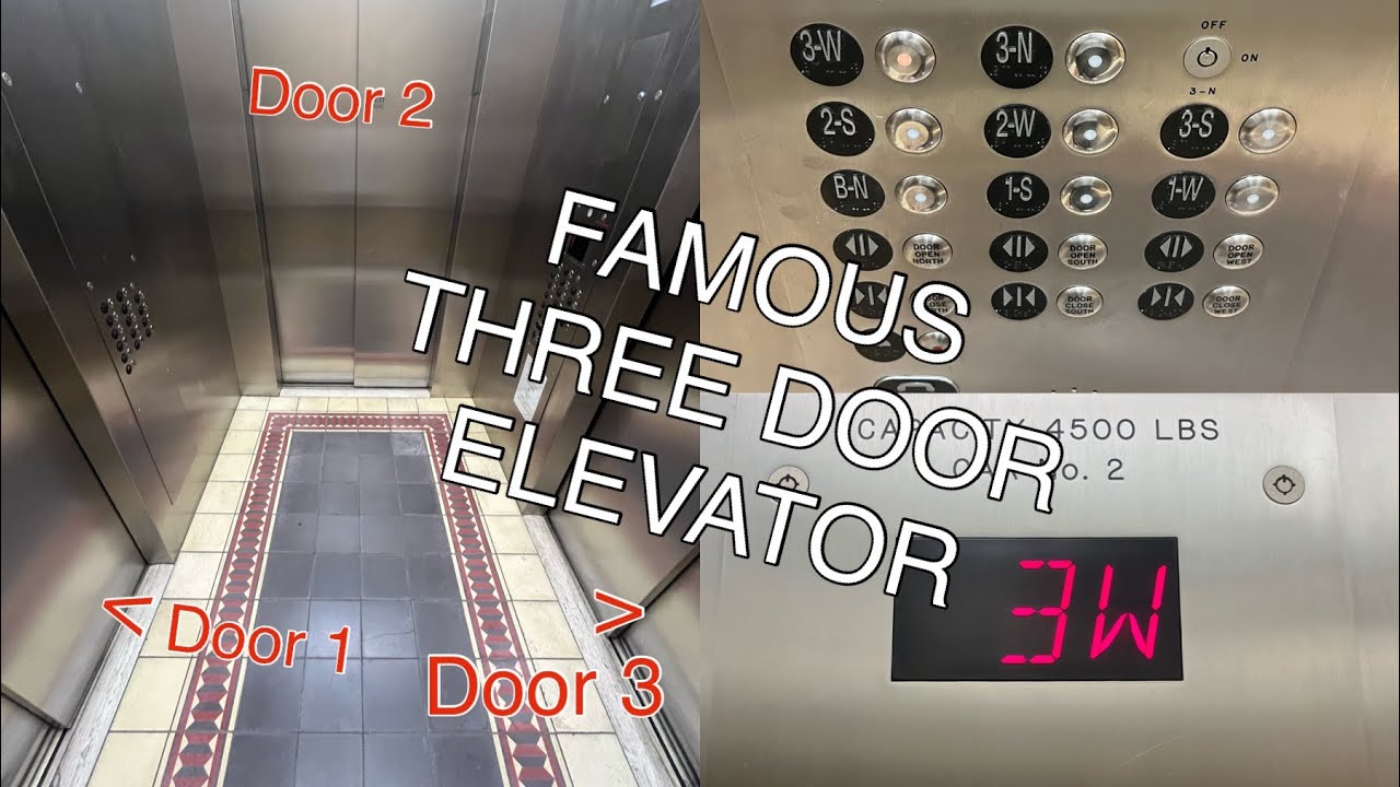 THE FAMOUS THREE-DOOR Dover Hydraulic Elevator @ UT Benedict Hall, Austin, TX
