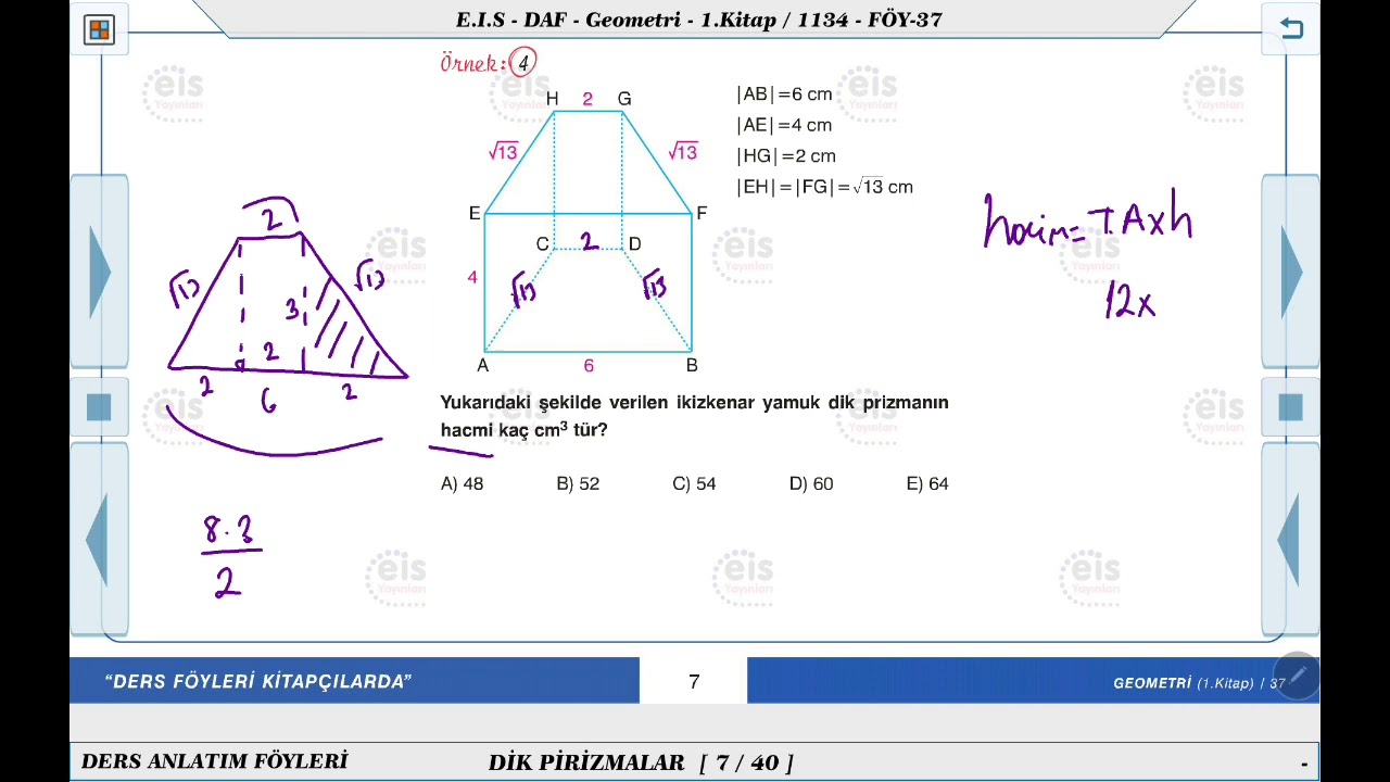 Geometri 1 - Dik Prizmalar  ⏳