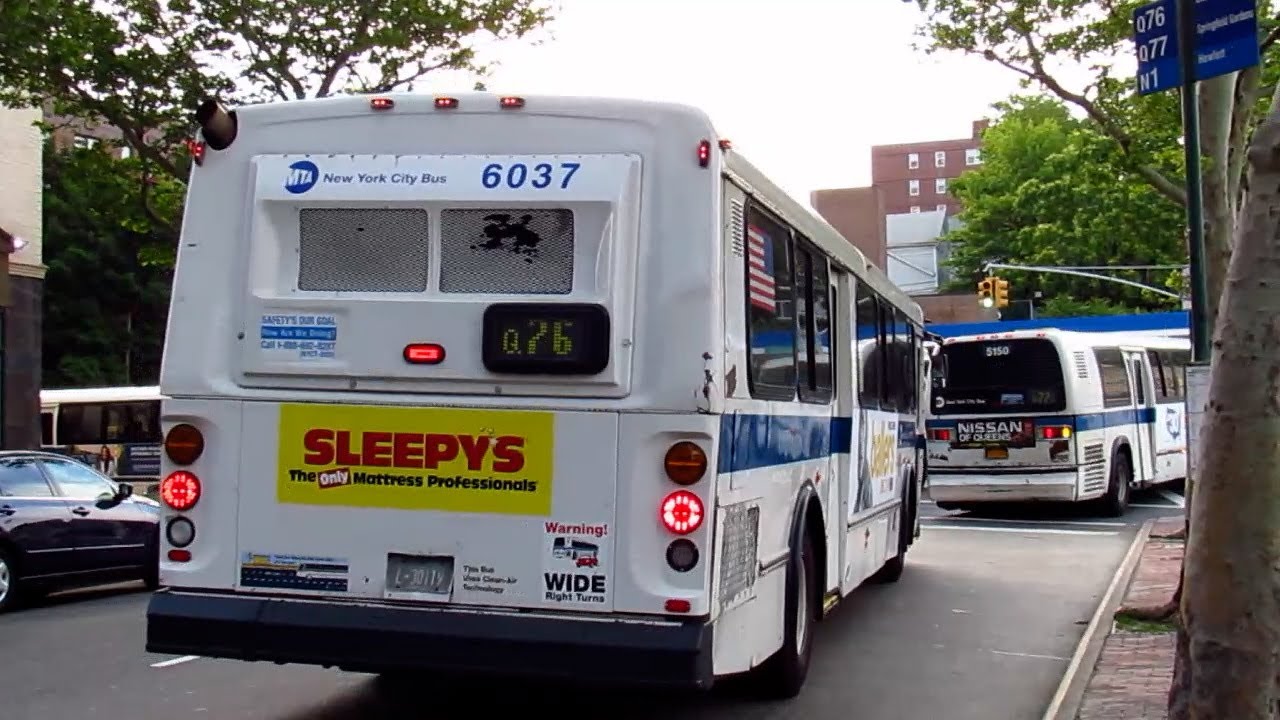 MTA New York City Bus: 1999 OBI Orion V #6037 on the Q76 Local Bus.
