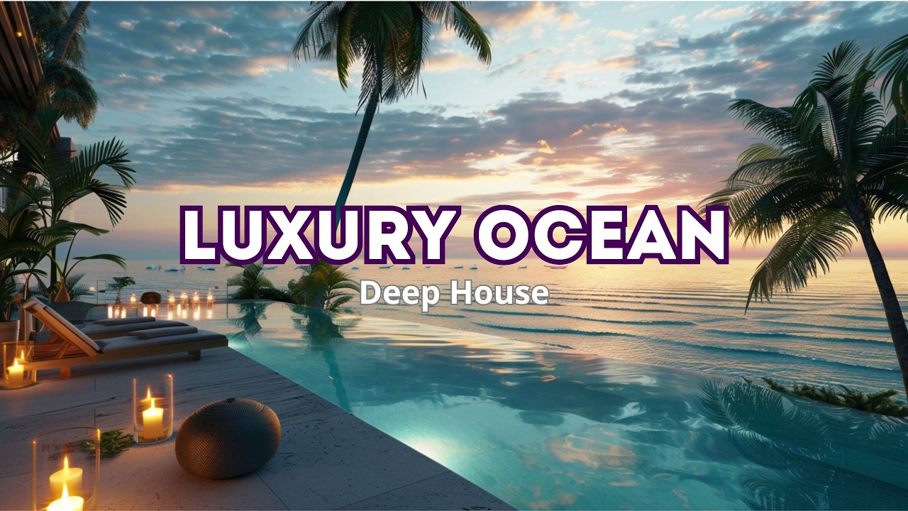 Sunset Ocean View 🌊 Luxury Chill Lounge  Relaxing Background Music