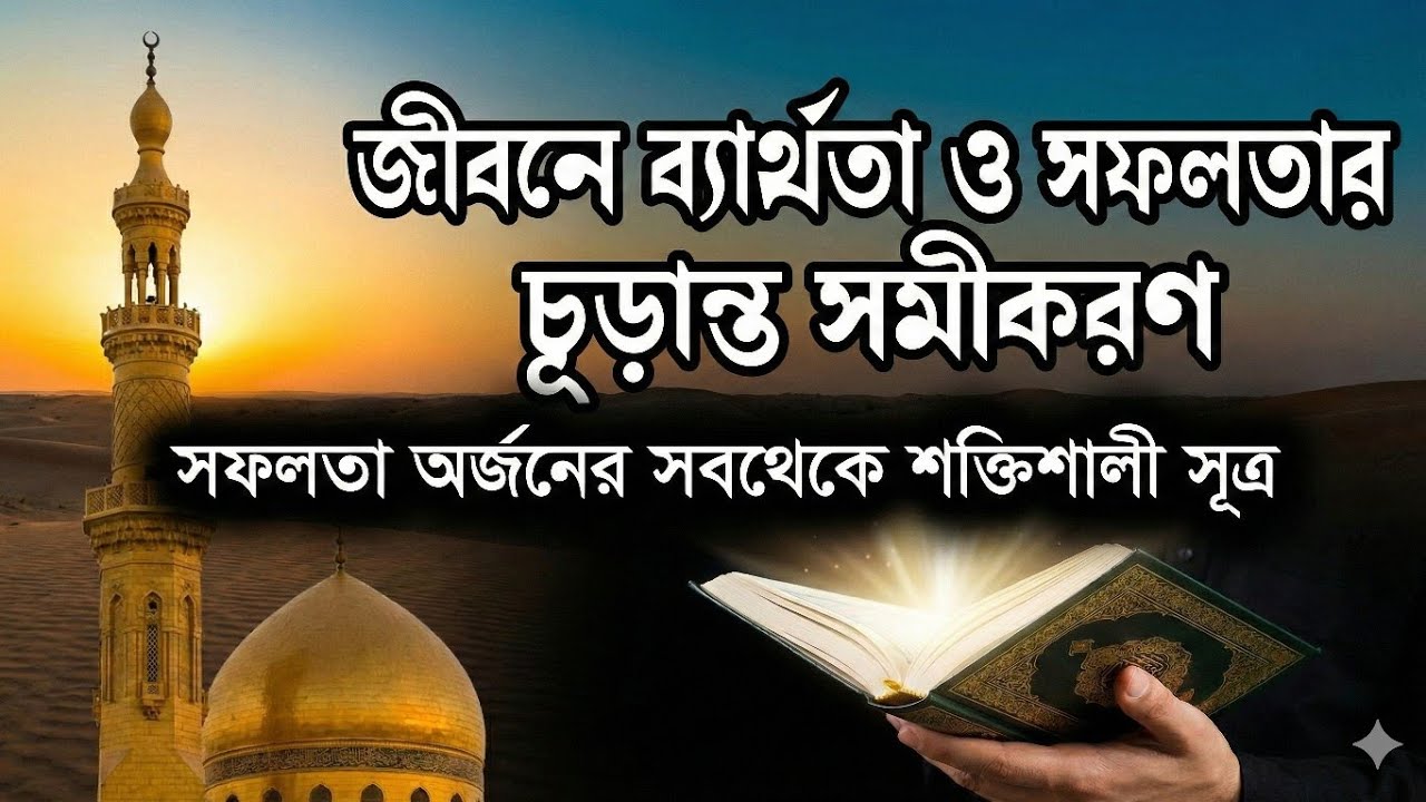 মাত্র ৩টি আয়াতে লুকিয়ে আছে মানবজাতির চূড়ান্ত সফলতার চাবিকাঠি! New Islamic lecture
