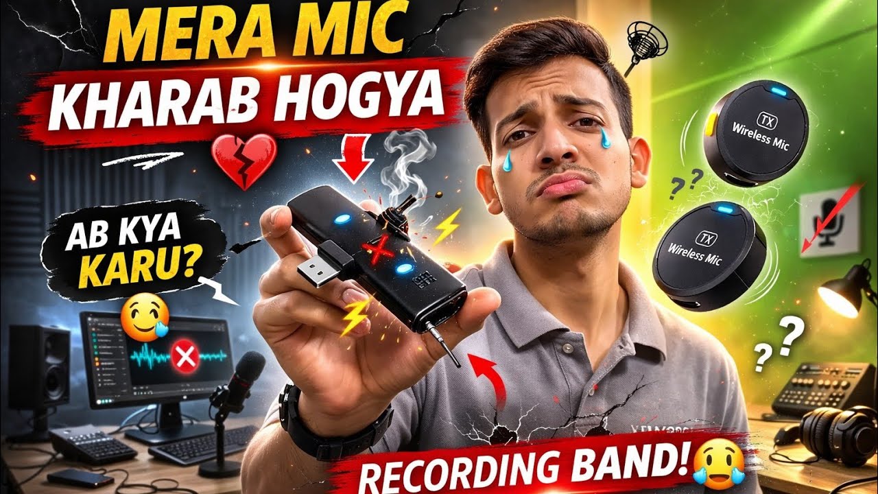 Mera Wireless Mic Kharab Ho Gaya 😭 | Recording Band Ho Gayi!