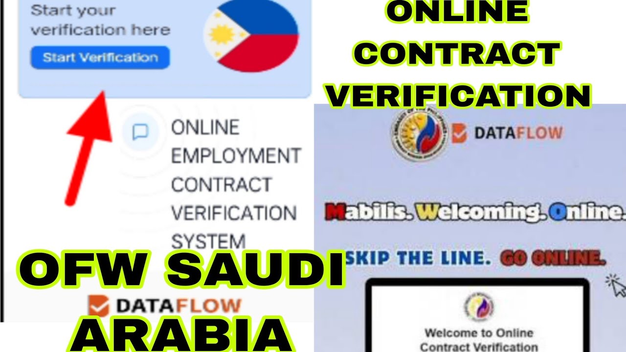 HOW TO REGISTER ONLINE EMPLOYMENT CONTRACT VERIFICATION SYSTEM  SAUDI ARABIA[DMW DATAFLOWGROUP.COM]