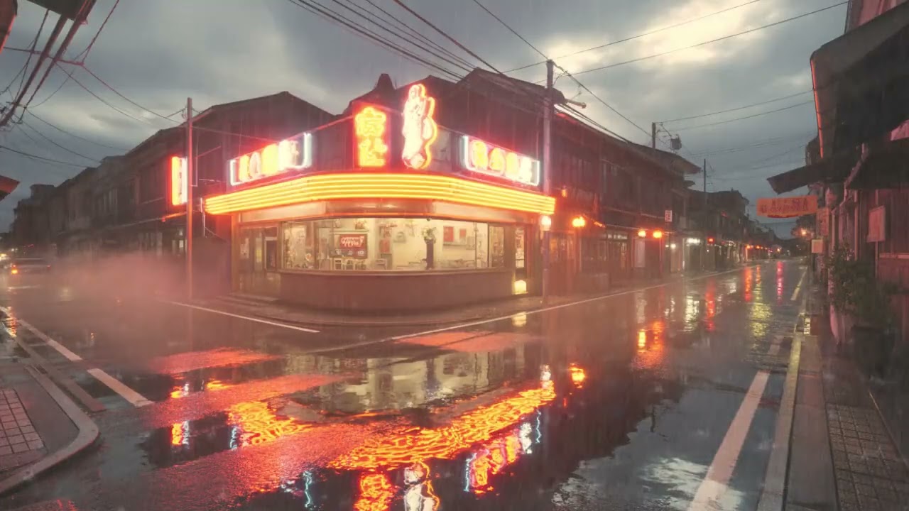 Cozy Rainy Café at Night ☔ Lofi Beats for Focus and Deep Relax
