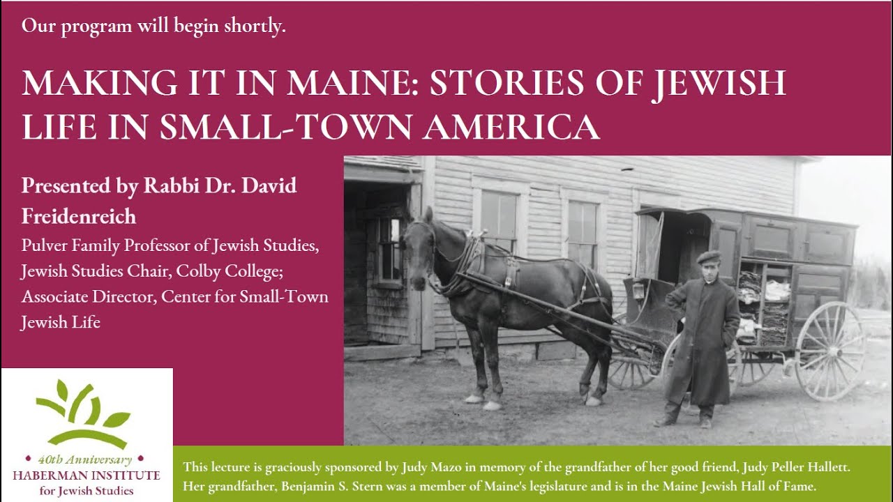 Making it in Maine: Stories of Jewish Life in Small-Town America