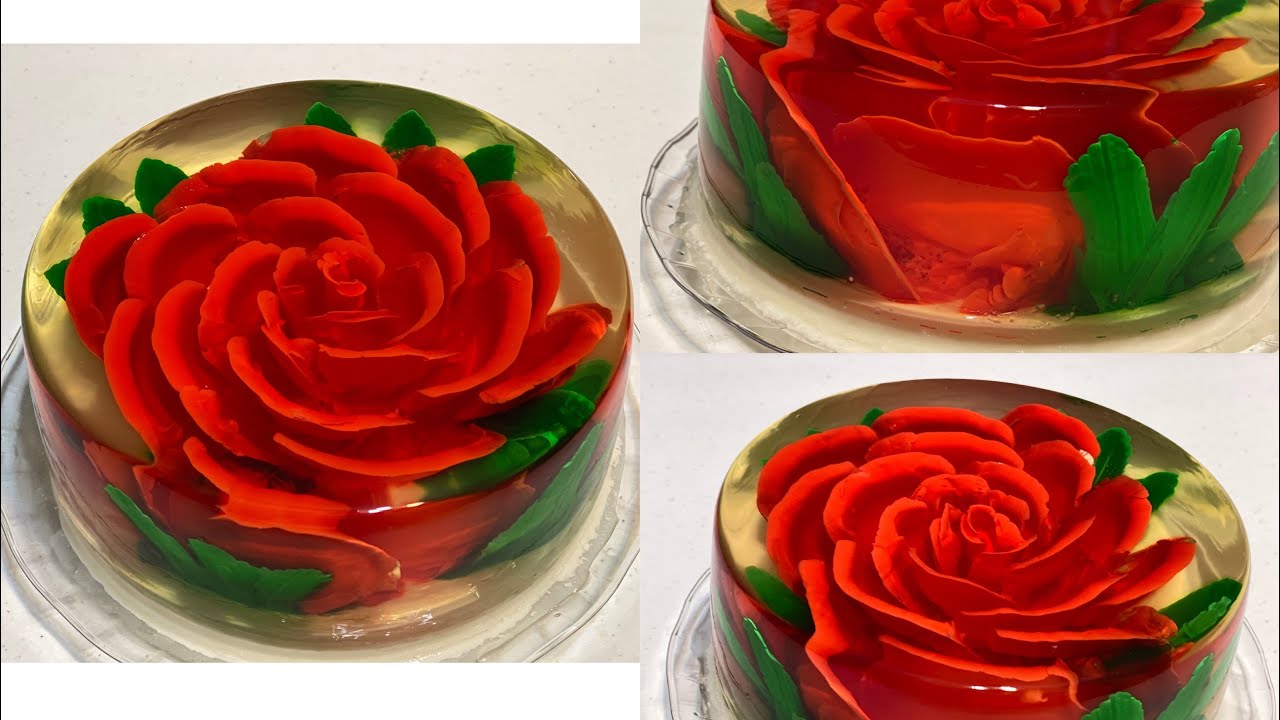 Técnica de gelatina 3D Rosa 🥀