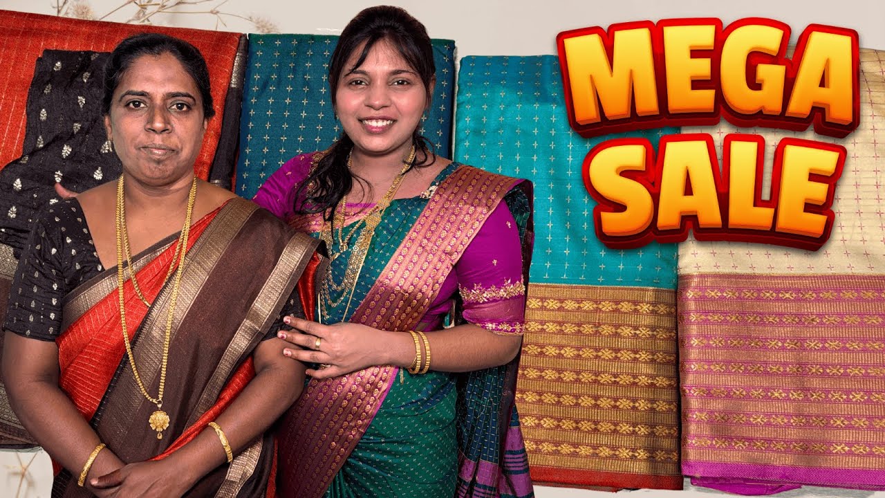 Mega Insta Trending🔥Rust Orange Check Jari Saree & Nilambari Soft Silk Saree🔥Hurry Up