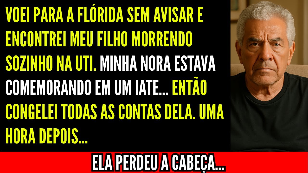 Voei para a Flórida sem avisar e encontrei meu filho morrendo enquanto minha nora dava uma festa...