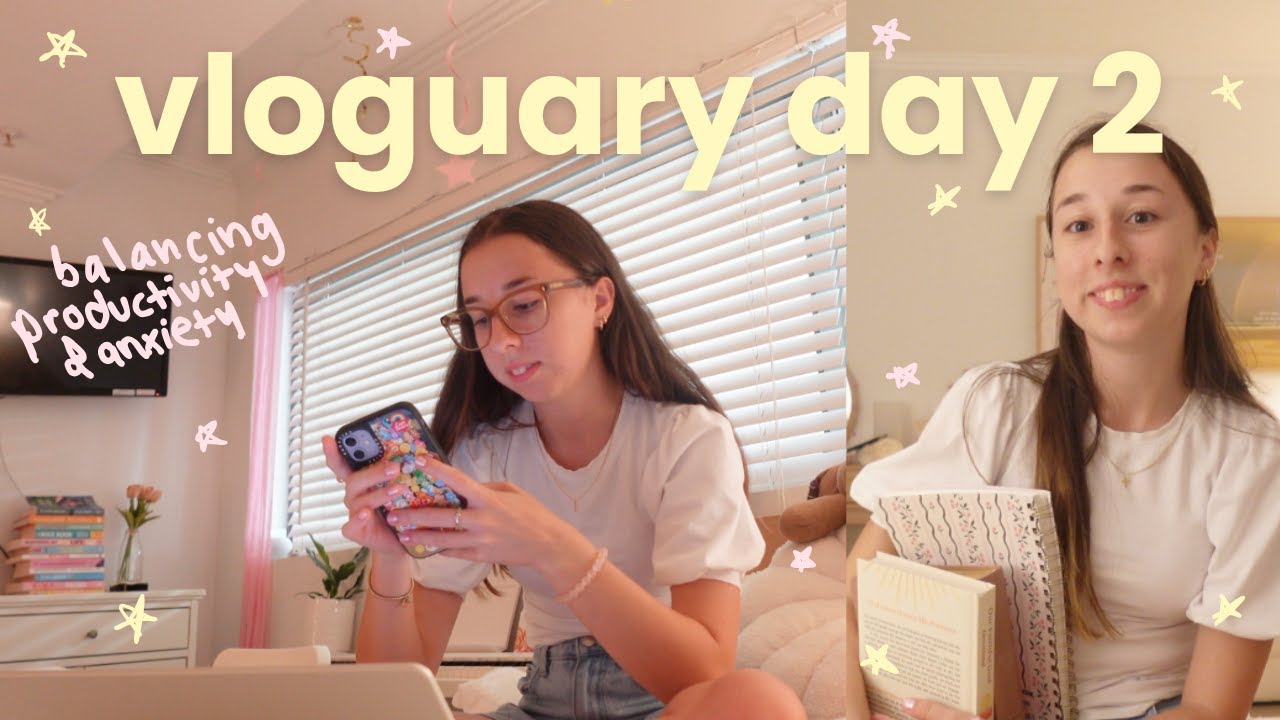 Daily vlog! ⭐️ Productive Monday, anxious thoughts, & helpful journaling prompts! (Vloguary Day 2)