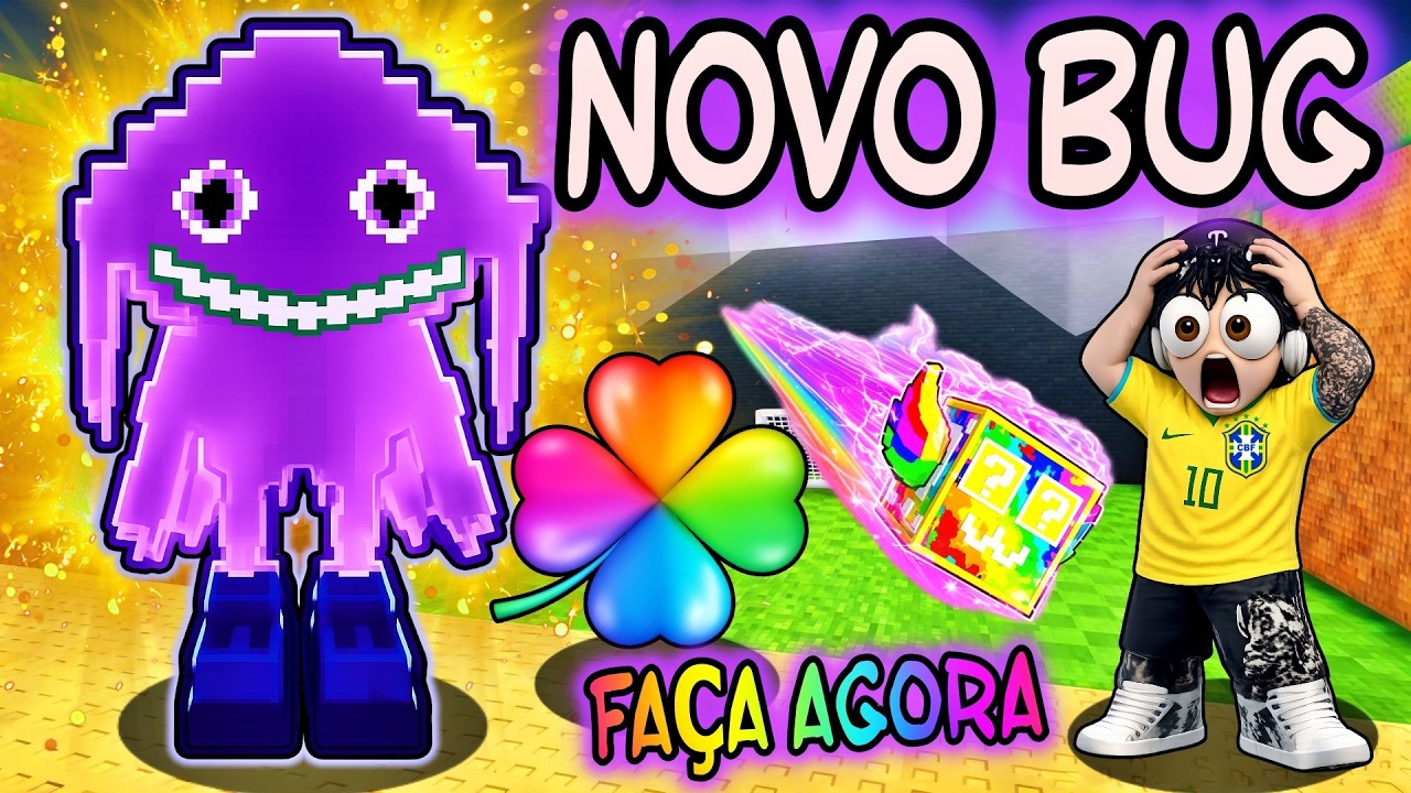 TESTEI NOVO BUG para PEGAR BRAINROTS ETERNOS no CHUTE UM BLOCO DA SORTE