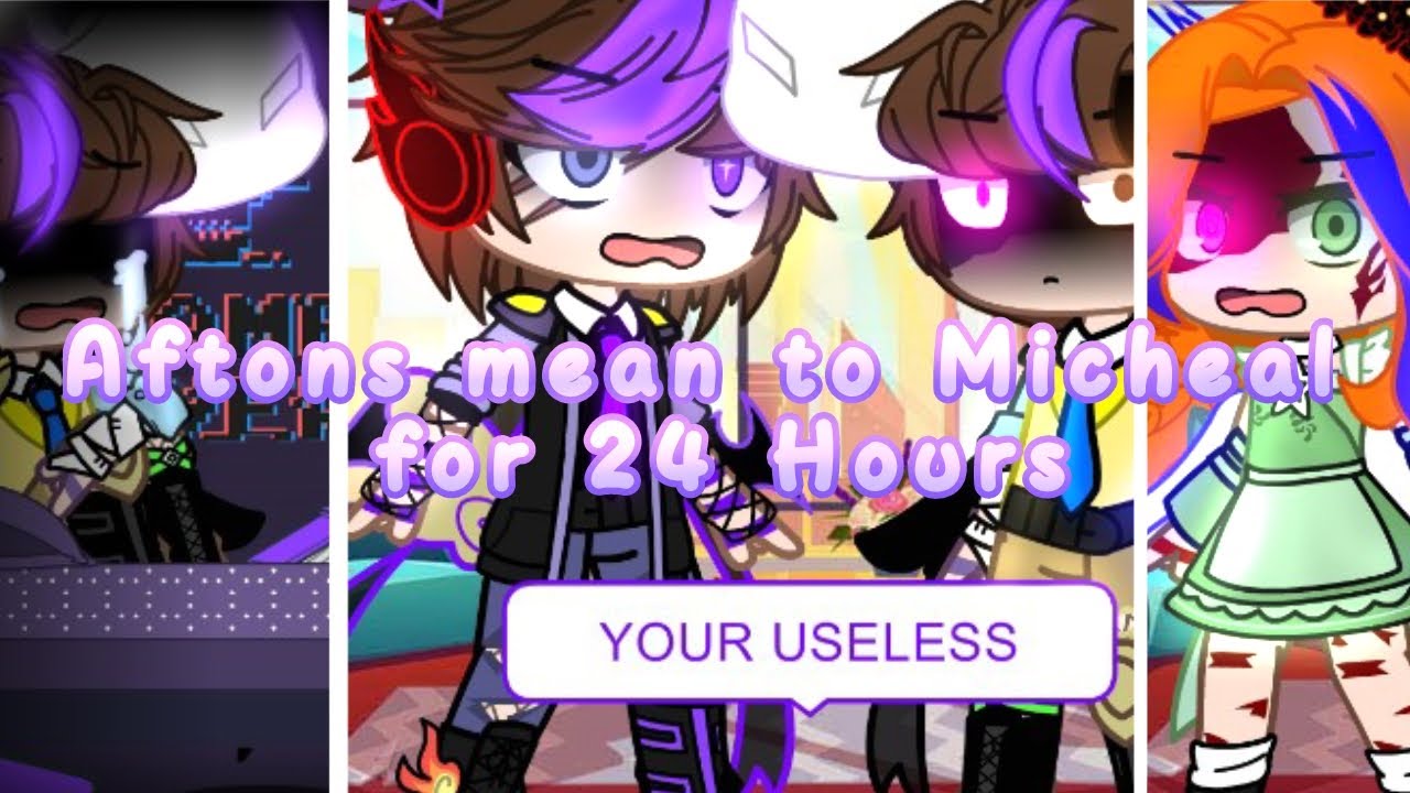 Aftons mean to Micheal Afton for 24 hours//pt. 1/2//GONE WRONG//Glitchy_aftøn0