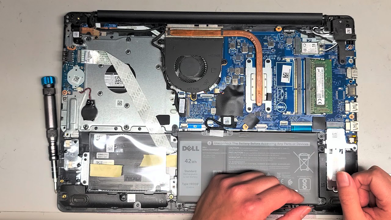 DELL Inspiron 3583 Disassembly RAM SSD Hard Drive Upgrade Repair Quick Look Inside