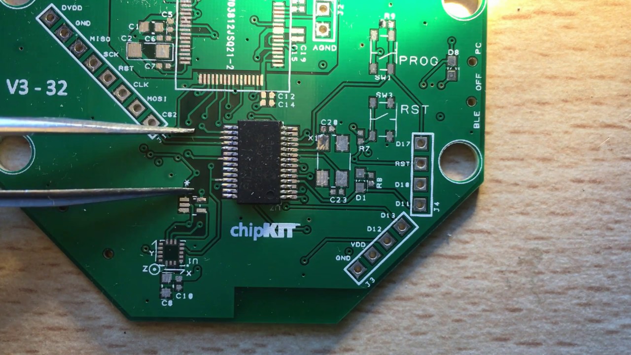 openBCI soldering pic32MX250