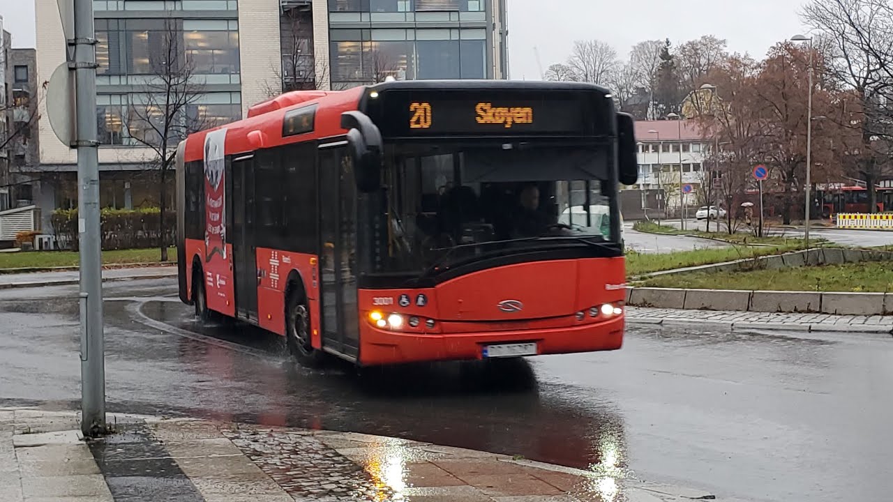 Buses at Skoyen Station, Oslo Norway 🇳🇴