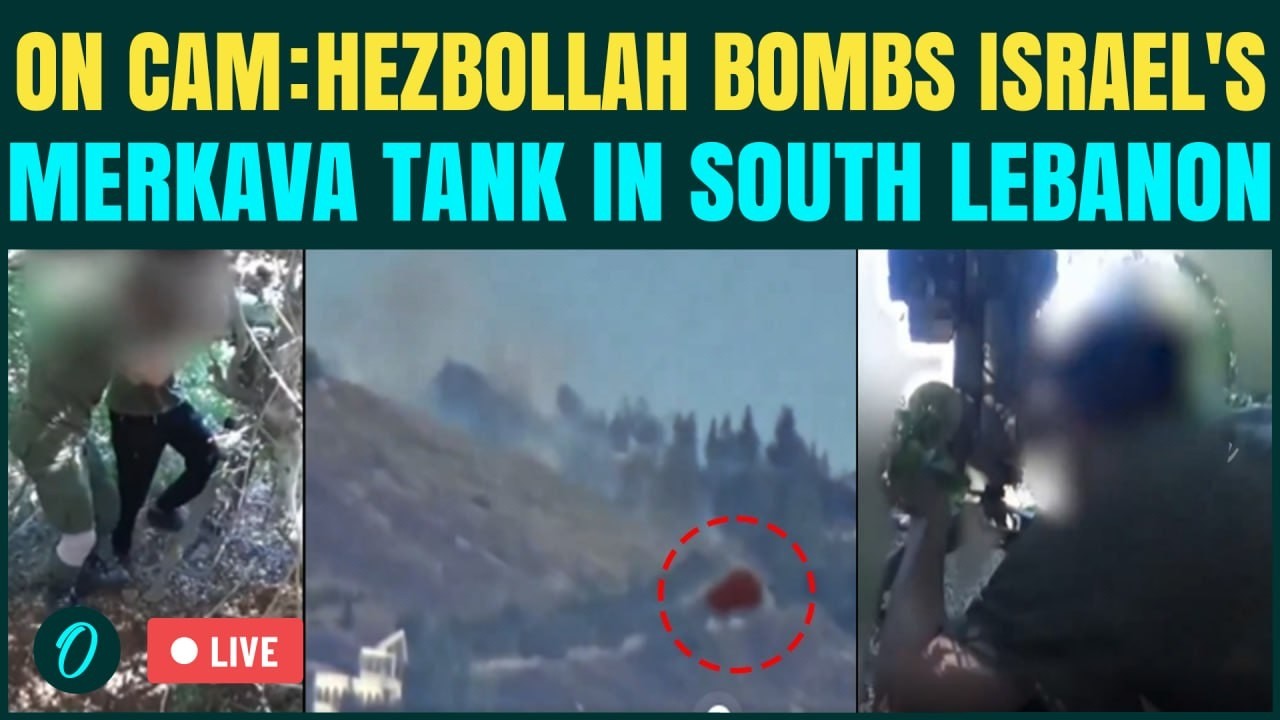 Hezbollah ATTACKS Israeli Tank LIVE: CHILLING Footage Shows Merkava Under Fire in South Lebanon