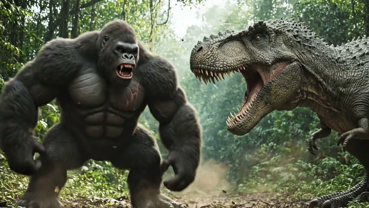 KING KONG vs 3 V-Rex | Epic Survival Battle in 4K HDR#UniversalPictures #KingKong #NaomiWatts