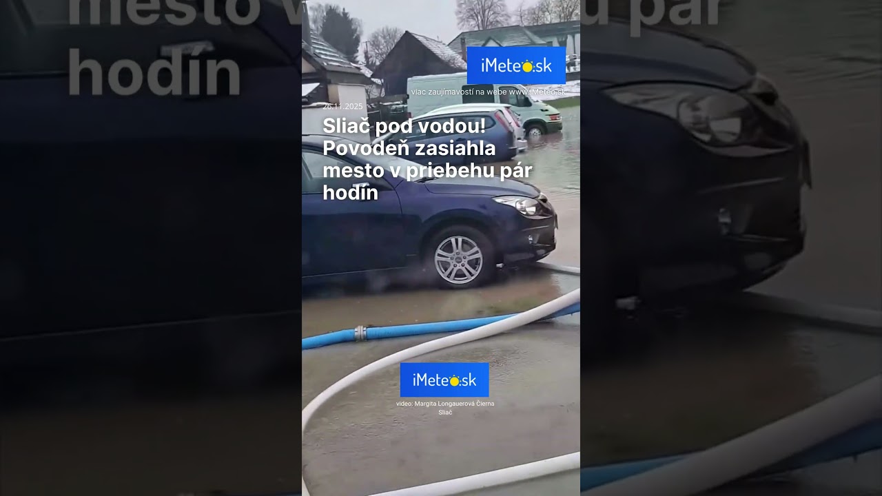 Sliač pod vodou! Povodeň zasiahla mesto v priebehu p&aacute;r hod&iacute;n