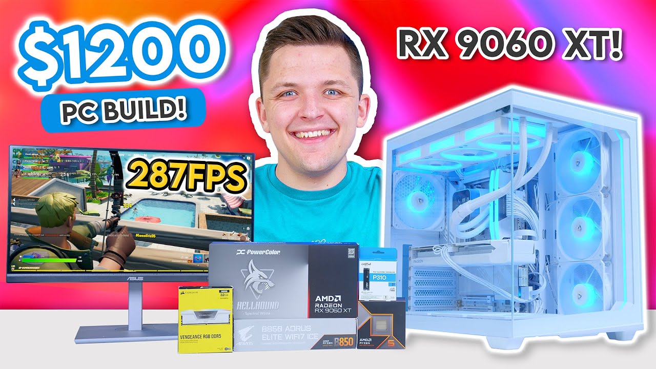 BEST $1200 Gaming PC Build 2025! 🙌 [Full Build Guide w/ 1440p Benchmarks]