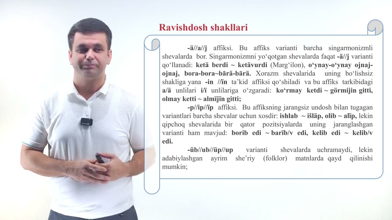 O'zbek shevalaridagi fe'llarning xususiyatlari 2-dars