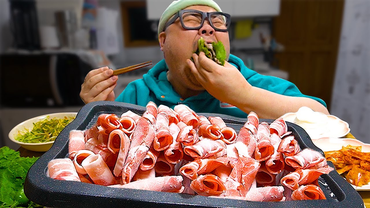 고기에 찬밥~인정?^^~│Grilled pork belly Mukbang Eatingshow