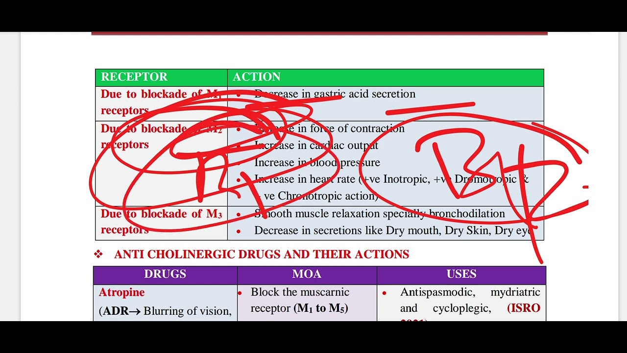 PHARMACOLOGY OF ANTI CHOLINERGIC DRUGS/ MRB PHARMACIST PREPARATION 2025/ #mrbpharmacist