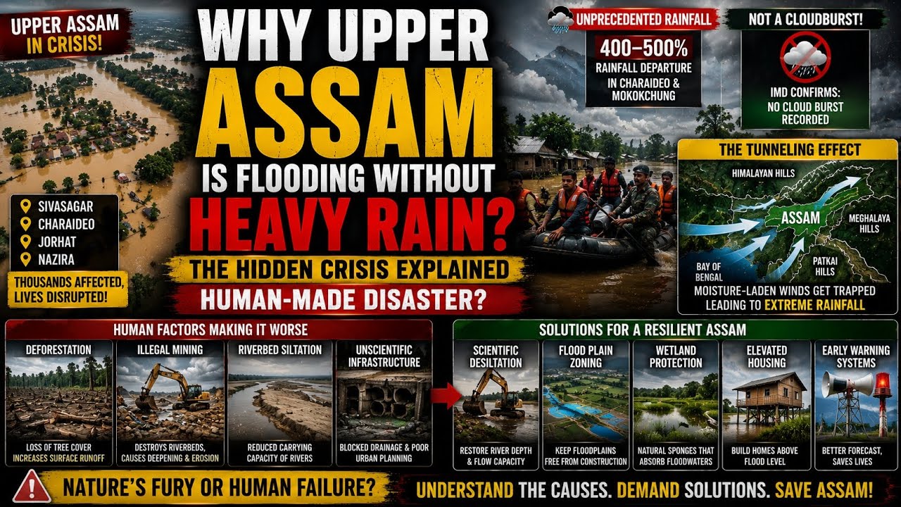 Why Upper Assam is Flooding Without Heavy Rain? | The Hidden Crisis Explained | Human-Made Disaster?