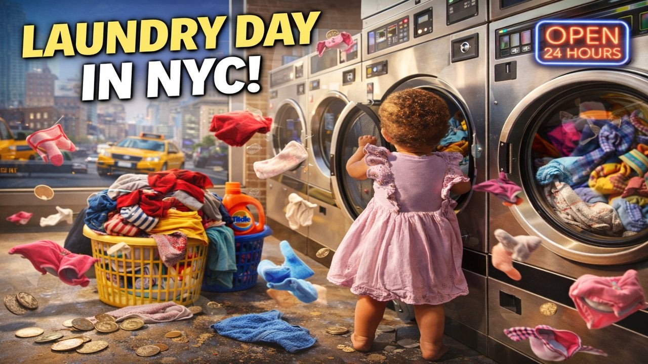 Our First Laundry Day in New York 🧺 | Traveling with a Toddler