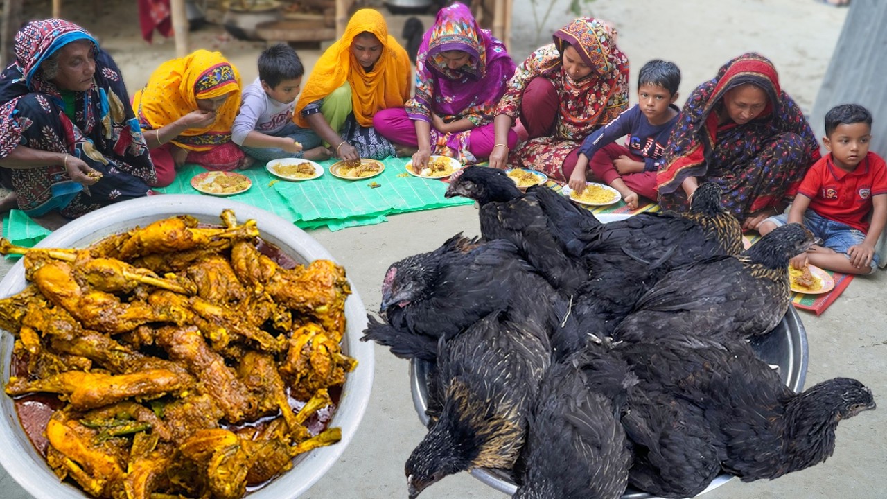 গ্রাম্য বোনের হাতের মুরগির রোষ্ট এবং ভুনা খিচুড়ি ছিল অমৃত | Sister Cooking Chicken Roast for Family