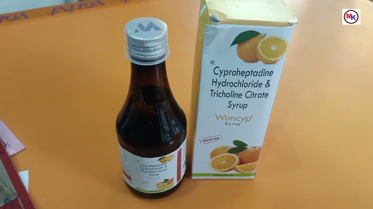 woncyp syrup | cyproheptadine hydrochloride & tricholine citrate syrup