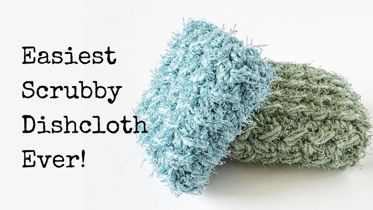 👍🏻 This will change your mind about scrubby yarn!  EASY Crochet Scrubby Dishcloth Tutorial 💦  🧼