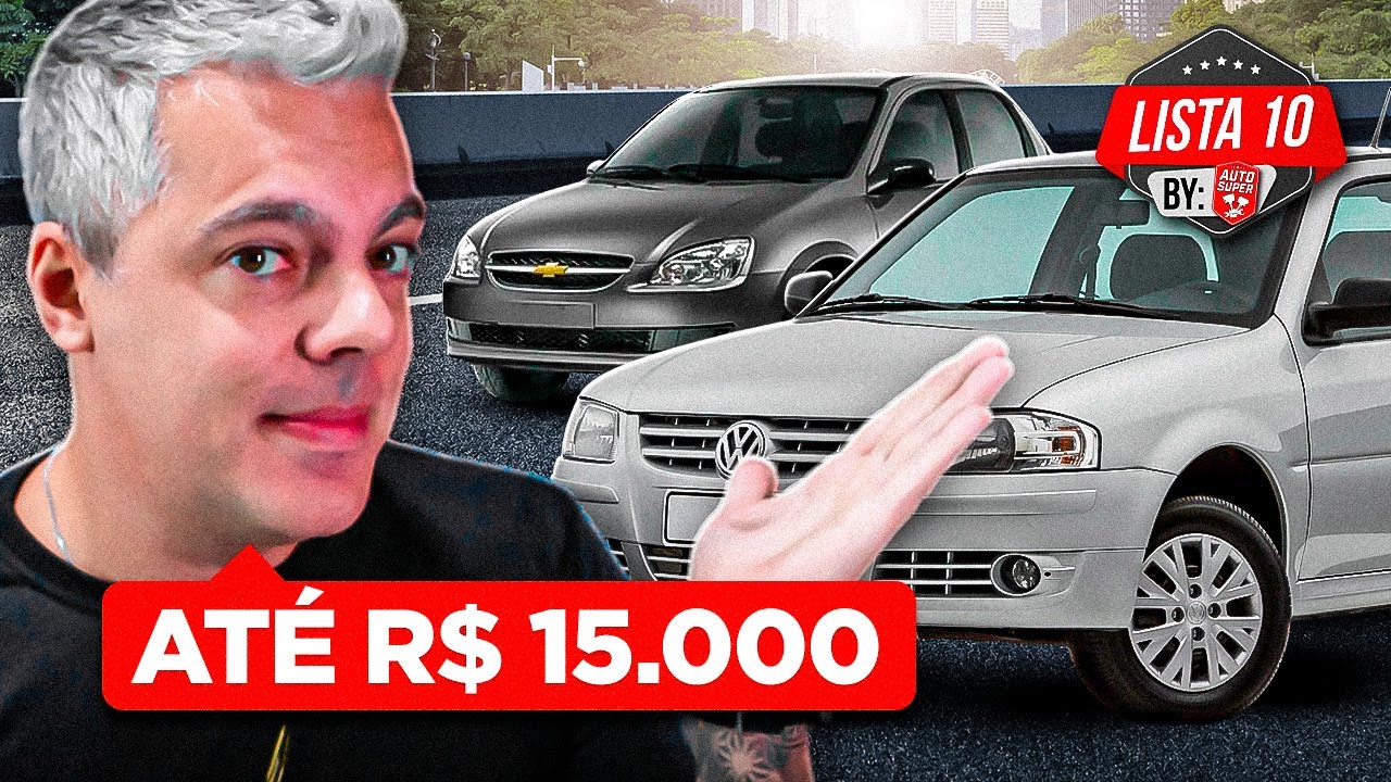 ISSO EXISTE!? 10 MELHORES CARROS ATÉ R$ 15 MIL REAIS, BONS E BARATOS DE SE MANTER