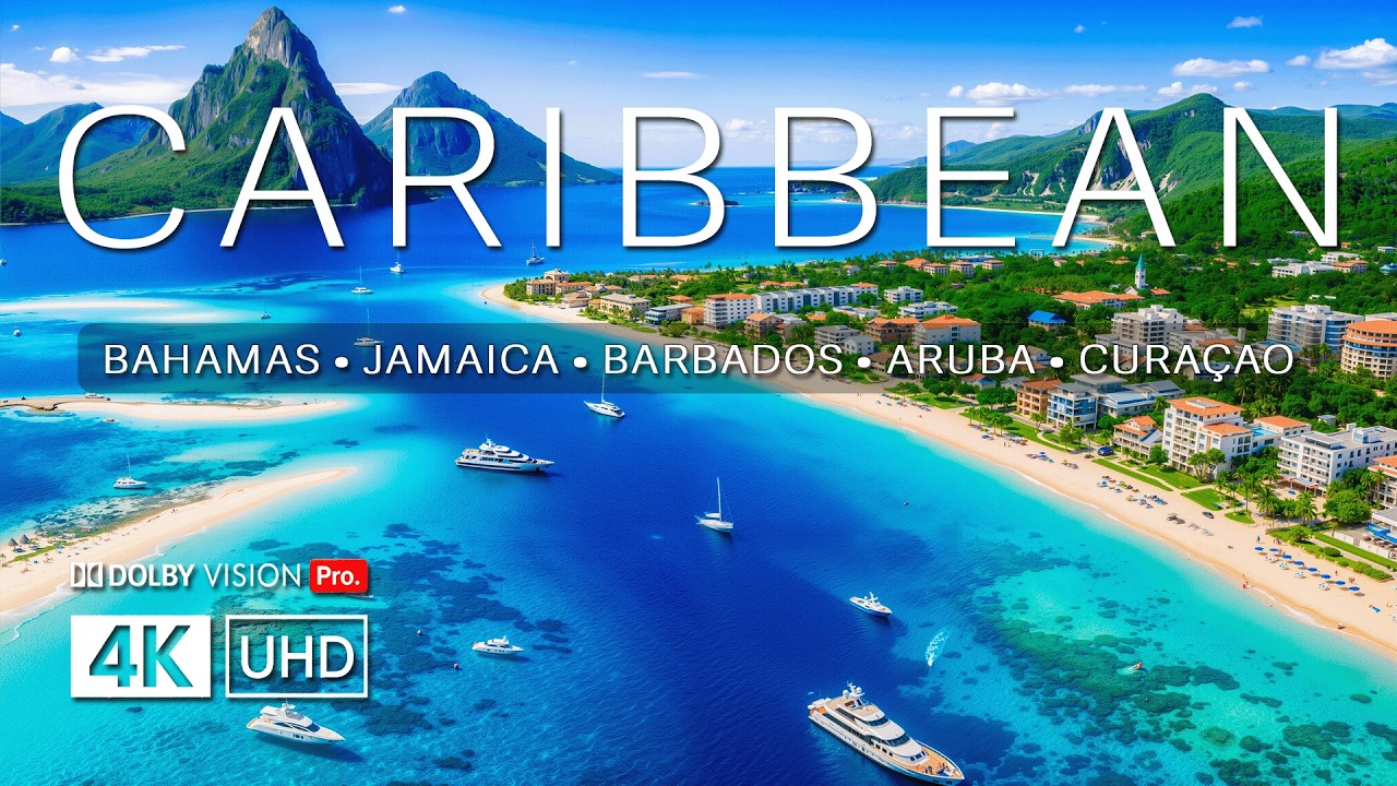🌊 CARIBBEAN ISLANDS PARADISE 4K DRONE FOOTAGE | Bahamas, Aruba, Curaçao, Turks & Caicos, Jamaica,...