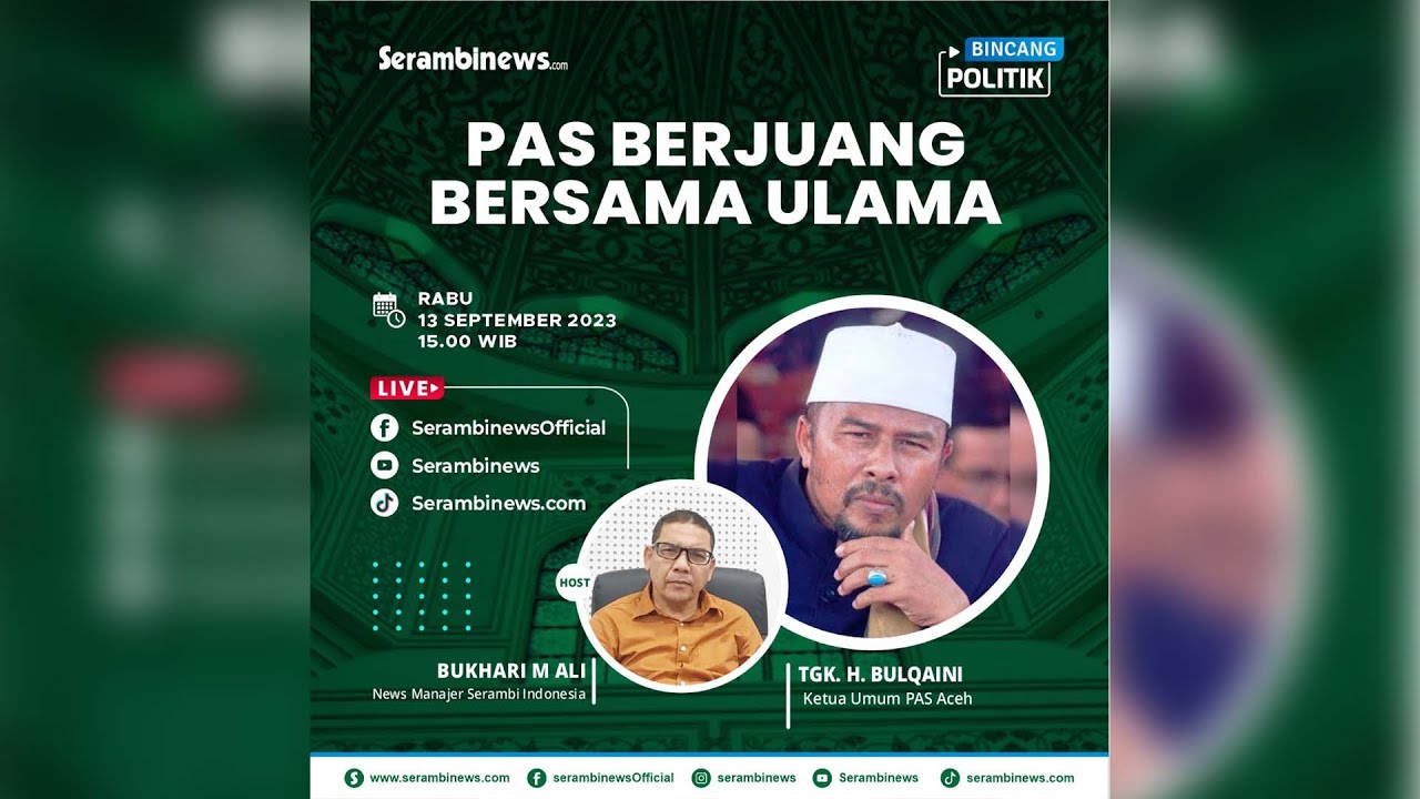🔴 BINCANG POLITIK | Partai Adil Sejahtera (PAS) Berjuang Bersama Ulama