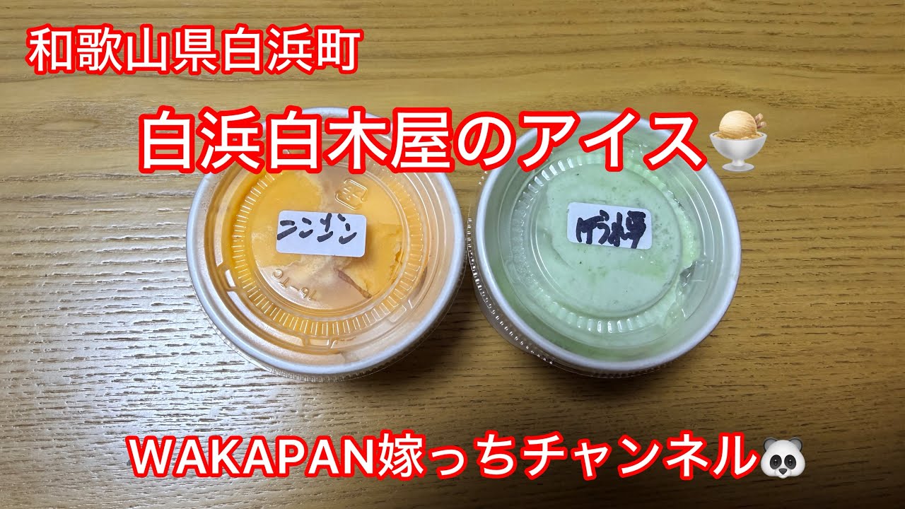 和歌山県白浜町　白浜白木屋のアイス🍨WAKAPAN嫁っちチャンネル🐼
