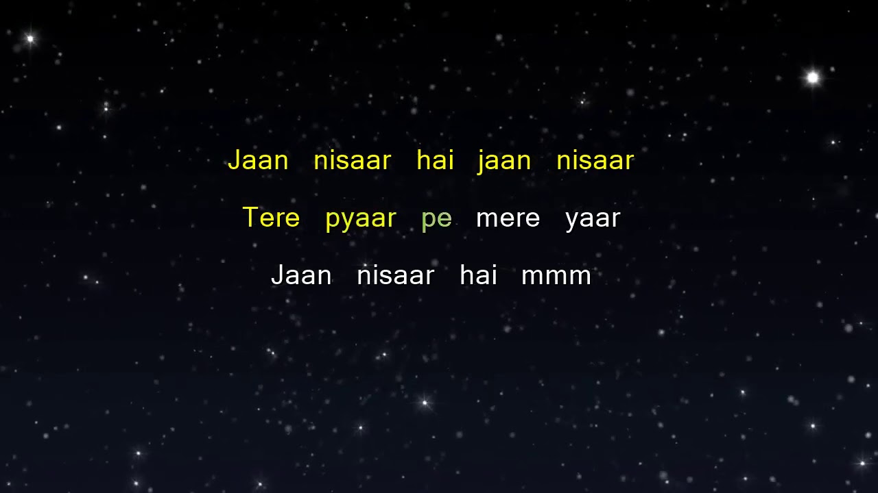 Jaan Nisaar - Kedarnath (Karaoke Version)