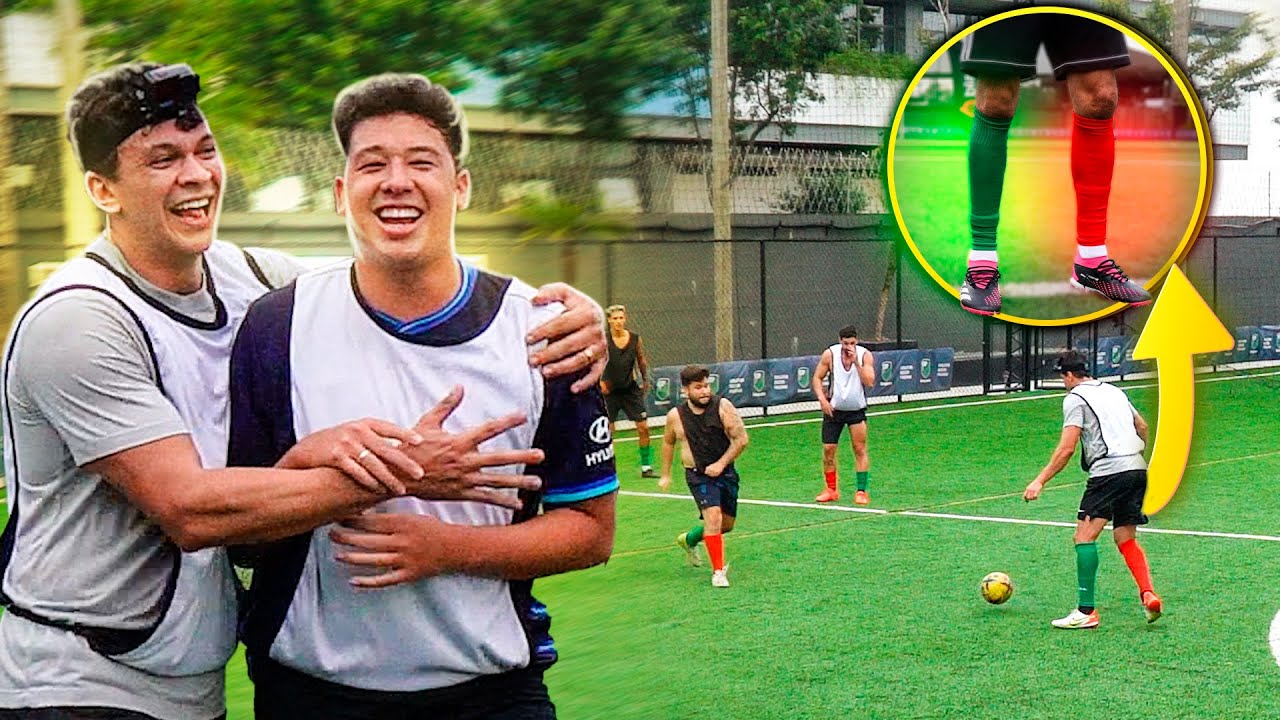 JOGANDO FUTEBOL S&Oacute; COM A PERNA RUIM! JOGO REAL!! ⚽