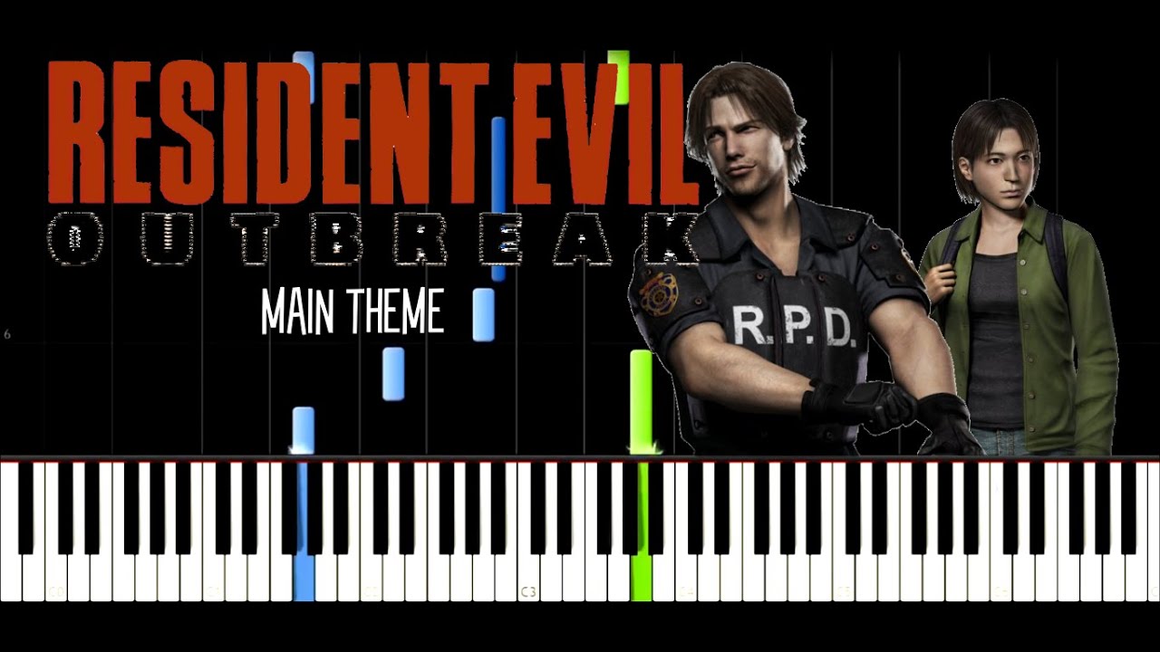 Main Theme - Resident Evil Outbreak Ost /Synthesia Piano Tutorial