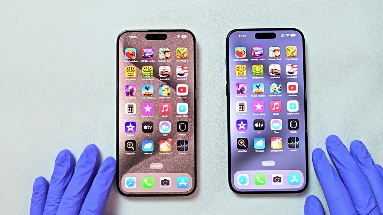 APPLE iPhone 15 Pro Max : Natural Titanium vs Blue Titanium - SPEED TEST - Natural Titanium Best?