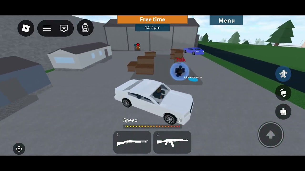 Playing Prison Life  on phone! 