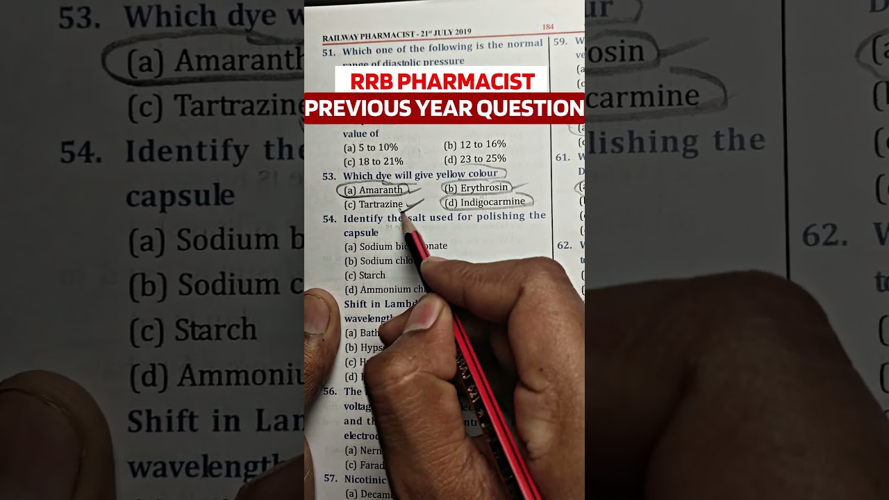 RAILWAY PHARMACIST MCQ QUESTIONS RAILWAY PHARMACIST EXAM PREPRATION | RRB PHARMACIST #rrbpharmacist